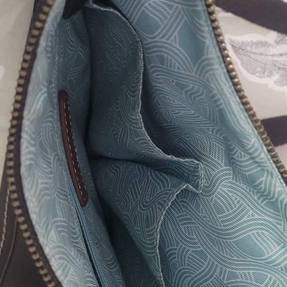 The Sak Brown Leather Cross-Body Shoulder Bag EUC - Picture 3 of 6